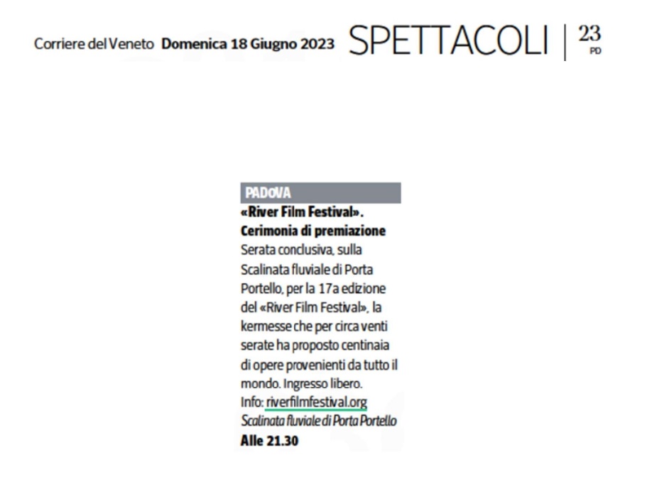 Corriere del Veneto 18 giugno 2023